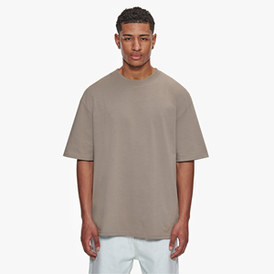 T-shirts pour hommes en coton, coupe oversize, coupe slim, t-shirt imprimé, t-shirt uni, vêtement décontracté, haut d'été, col rond, grande taille - Product Image 1