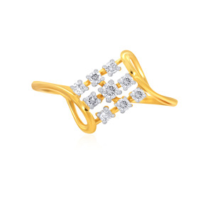 Anillo de oro amarillo de 14 quilates para mujer con diamantes redondos de 0,50 quilates, engaste delicado, anillo de compromiso de joyería fina - Product Image 3