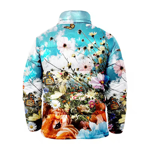 Meilleure Vente Nouvelle Arrivée Veste d'Hiver Rembourrée Personnalisée avec Col Zippé et Boutons Imprimée par Sublimation Intégrale pour Homme - Product Image 3