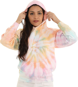 Sweat à capuche tie-dye pour femme, ultra confortable, élégant, à tons dégradés, coupe ample, vêtement de détente douillet, essentiel pour l'hiver - Product Image 4