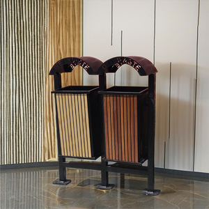 Contenedor de Basura de 60L, Moderno, de Lujo, para Uso Público en Exteriores, con Cubeta Interior Extraíble, Ecológico y Decorativo, Color Gris - Product Image 1