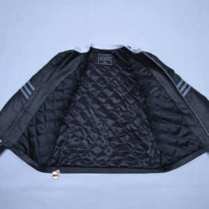 Blouson Bomber en Cuir Véritable pour Homme avec Logo Artistique, Fermeture Éclair sur le Devant, Col Montant, Style Moto, Vêtement d'Automne pour Homme, Imperméable et Respirant pour le Printemps - Product Image 5