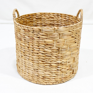 Panier à linge multifonctionnel rustique et écologique en jacinthe d'eau du Vietnam - Product Image 2