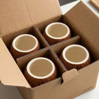 Tasse à café en céramique de haute qualité à texture de noix de coco faite à la main, 520 ml, style rustique, AG Elements, anti-fuite, passe au lave-vaisselle et au micro-ondes