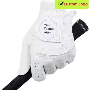 Custom Made Cabretta Full-Hand Golf Glove Lightweight Non-Slip <b>Hook</b> Loop Closure Unisex Private Label Wholesale Price Golf Glove - Product Image 3
