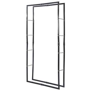 Support à bois de chauffage en acier noir 39,4''x9,8''x78,7'' Accessoire pour cheminées - Product Image 3