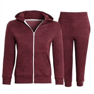 Survêtement zippé décontracté pour homme, sweat à capuche et pantalon de survêtement coupe classique, vêtements de sport en molleton de coton pour homme - Product Image 6