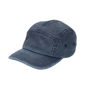 Hot Performance 5 panneaux chapeaux de camping-car en denim solide non structuré légère boucle incurvée Logo personnalisé casquettes vierges pour le camping et la randonnée - Product Image 5