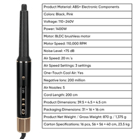 Sèche-cheveux et styler 5 en 1 pour femme, multi-styles, ionique, haute vitesse, pour boucler et coiffer les cheveux