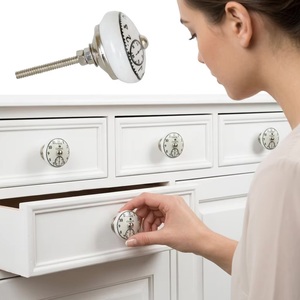 Modern Round <b>Ceramic</b> Cabinet <b>Knob</b> and Drawer Handle for Kitchen Durable Eco-Friendly - Product Image 4