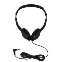 Casque filaire jetable 3,5 mm à prix d'usine, confortable, circum-auriculaire, pour aviation, école, avion, bus, guide touristique