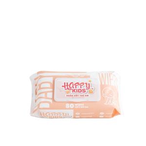 ECOWIPES Lingettes pour bébés Happy Kids, 80 lingettes douces non tissées 150x200mm, sans parfum, lingettes humides pour le nettoyage délicat de bébé - Product Image 1