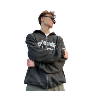 Sudadera con Capucha de Algodón Bordada Personalizada de Moda Urbana y Estilo Callejero al por Mayor con Etiqueta de Impresión Gráfica Propia, Unisex, con Bolsillo - Product Image 5