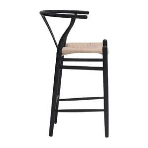 Taburete de Bar Comercial con Estructura de Madera de Teca Sólida para Interiores y Exteriores, Ideal para Proyectos de Cafés, Bistrós y Restaurantes - Product Image 6