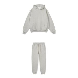 Ensemble de survêtements et de sweats à capuche en molleton doublé de coton mélangé 350 g/m² de haute qualité, faible MOQ OEM, personnalisable - Product Image 3