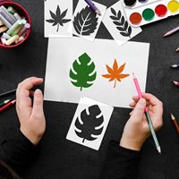 42 pochoirs de feuilles réutilisables pour la peinture, modèles de feuilles et de branches botaniques pour le bois, les murs, les tissus, les toiles, les loisirs créatifs et la décoration intérieure