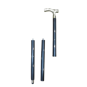 Traditional Wooden Cane With Carved Brass Handle Black Adjustable Homecare Stick - Product Image 4