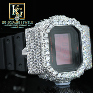 Reloj Digital Cuadrado Negro con Cristal de Zafiro, Correa de Resina y Goma, Estilo Deportivo, Lujoso, Casual, de Moda, Unisex - Product Image 3