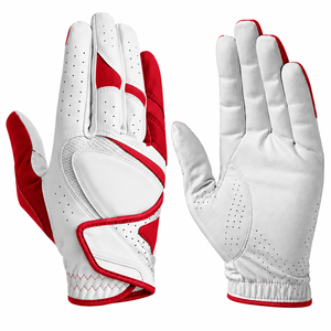 Guante de Golf Blanco y Verde, Transpirable, de Cuero Genuino, con Cierre de Velcro - Product Image 2