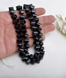 Perles fantaisie torsadées en spinelle noire naturelle pour la fabrication de bijoux fins, collier en pierres précieuses, pierres précieuses en vrac - Product Image 3