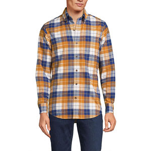 Chemise unisexe chaude en flanelle à manches longues avec col en velours côtelé, boutonnée, à carreaux, décontractée, pour l'extérieur - Product Image 3