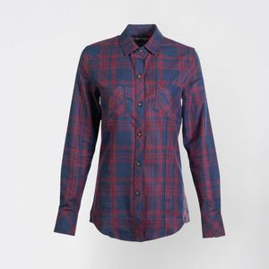 Camisa Casual de Manga Larga para Mujer, de Franela con Botones, Teñida con Hilo 100% Algodón de la Mejor Calidad, Ecológica, Transpirable y Antiarrugas - Product Image 2