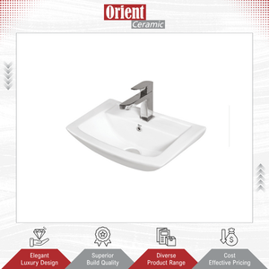 Prix direct usine, fabriqué en Inde, lavabo mural en céramique de qualité supérieure, couleur blanche, pour la maison et les villas. - Product Image 3