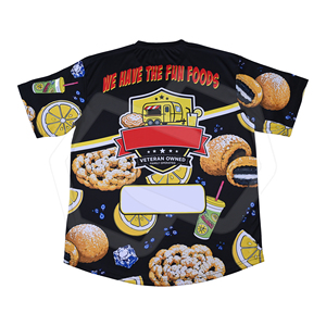เสื้อเบสบอลแบบสวม ยูนิเซ็กซ์ พิมพ์ลายเลมอนเนด คอกลม แขนสั้น ระบายเหงื่อได้ดี ทรงปกติ ผ้าโพลีเอสเตอร์ สำหรับผู้ใหญ่ - Product Image 2