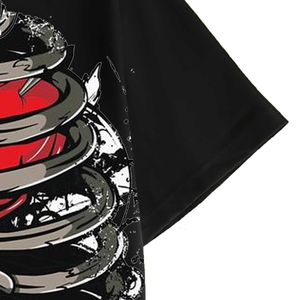Gothic Men's Black <b>T</b> <b>Shirt</b> Red <b>Heart</b> Skeleton Ribcage Print O Neck Short Sleeve Streetwear Top Wholesale - Product Image 4