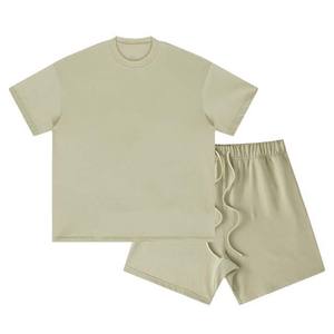 Conjunto Deportivo de Verano para Hombre, Tallas Grandes, Personalizado, Nuevo, a la Moda, Transpirable, de Dos Piezas, Camiseta de Manga Corta, Tejido Grueso - Product Image 4