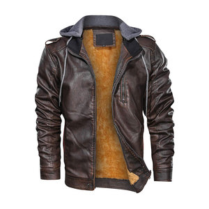 Professional Design <b>Men</b> Fashion <b>Leather</b> <b>Jackets</b> / Winter Warm And Quick Dry Material Made <b>Men</b> Fashion <b>Leather</b> <b>Jackets</b> - Product Image 4