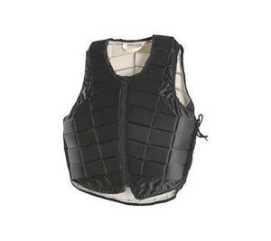 Unisex Horse Riding Safety Vest Solid Black Neoprene Zipper Closure Waterproof Equestrian Protection Gear - Product Image 4