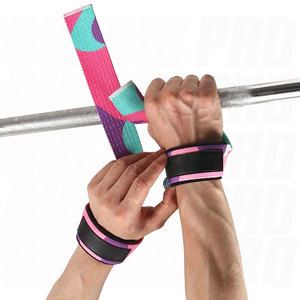 Sangles de musculation robustes avec rembourrage antidérapant pour l'entraînement et le fitness, avec logo personnalisé, service OEM, poids professionnel - Product Image 2