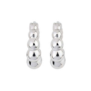 WOMEN 15MM HOOP <b>EARRINGS</b> BOHEMIAN 925 STERLING SILVER PLATED HANDCRAFTED JEWELRY GIFT FOR ANNIVERSARY SPECIAL OCCASIONS ELEGANT - Product Image 3