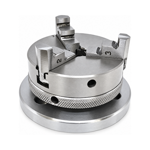 Table rotative horizontale et verticale de 80 mm à 4 emplacements avec mandrin auto-centrant à 3 mors de 65 mm, plaque arrière M14x1, écrous en T et boulons pour fraisage - Product Image 4