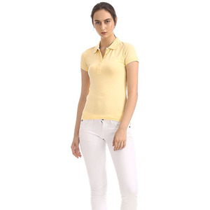 Polo de Manga Corta para Mujer, Color Sólido, Algodón, Corte Regular, Modelo 2026, Polo Moderno para Mujer - Product Image 2