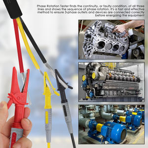 Indicador de Secuencia de Fases de Alta Calidad, Probador de Rotación de Motores, Comprobador de Secuencia Trifásica para Verificar la Dirección de Rotación de Motores - Product Image 2
