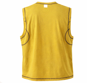 Customized logo Men's Breathable Tank Tops Style Men's Breathable Polyester Cotton Design Tank Tops Singlets for Sports - Product Image 5