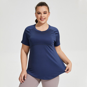 Top de Yoga Personalizado Transpirable de Manga Corta con Spandex para Mujer, Secado Rápido, Elástico, para Gimnasio, Fitness, Ejercicio, Ropa Deportiva - Product Image 3