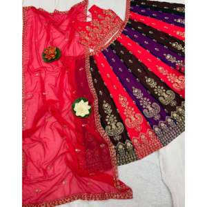 Lehenga Choli de Fiesta para Mujer de Diseñador con Elegante Bordado - Product Image 5