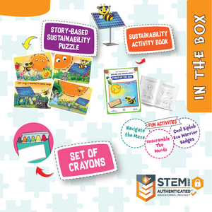 ชุดอุปกรณ์พลังงานแสงอาทิตย์แบบ DIY สำหรับเด็ก หนังสือกิจกรรม 4 ชิ้น จิ๊กซอว์ ดินสอสี สำหรับการทดลองทางวิทยาศาสตร์ 100 ชิ้นต่อชุดใหม่ - Product Image 3