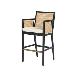 <b>Industrial</b> <b>Style</b> Bar Stool for Indoor and Outdoor Use with Solid Teak Wood Frame for Cafe, Bar and Restaurant Furniture - Product Image 3