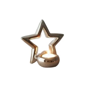 Aluminum Silver Xmas <b>Star</b> T <b>Light</b> Christmas Decoration Wholesale Made in India for Home Party Hanging Decor New Year Xmas Party - Product Image 1