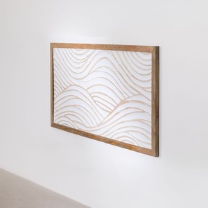 Cabecero Vandana Flux Vesta para cama de 150 cm en madera de mango Myanna - Product Image 3