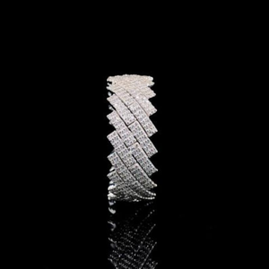 Anillo de banda de diamantes de moissanita de lujo, plata 925, anillo de eternidad entrecruzado, regalo de joyería fina para aniversario de bodas para mujeres - Product Image 2