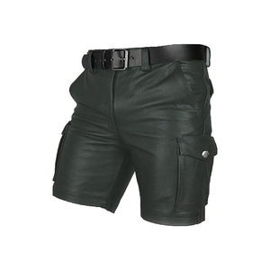Shorts en cuir décontractés pour hommes de haute qualité 2026, 100 % cuir, séchage rapide, logo personnalisé, service OEM - Product Image 3