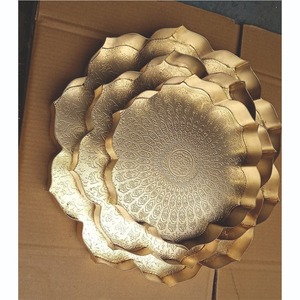 Elegant Brass Finish Iron Urli with 6 Diya Oil <b>Lamps</b> Flower Pot Decorative <b>Floating</b> Bowl Festive Home Office Decoration Items - Product Image 5
