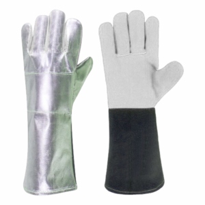 Gants de sécurité anti-vibration en cuir de vachette aluminisé, certifiés CE, pour la lutte contre les incendies industriels et la protection des mains lors du soudage - Product Image 6
