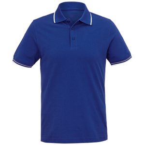Chemise à manches courtes pour homme, bleu royal, 100% polyester piqué, coupe décontractée, séchage rapide, respirante, longueur normale, couleur unie, tricotée - Product Image 1