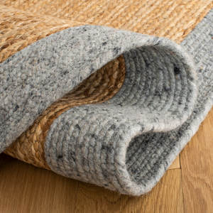 Ensemble de tapis de qualité supérieure tissés à la main en jute naturelle/laine/coton - Product Image 3